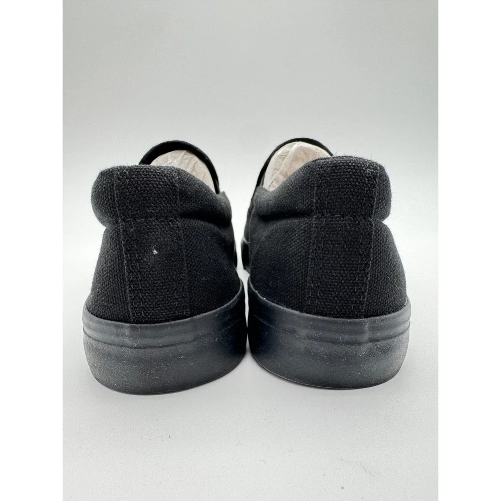 Mens Slip On Sneakers Black Canvas Casual‎ Shoes Size 10 EU 47